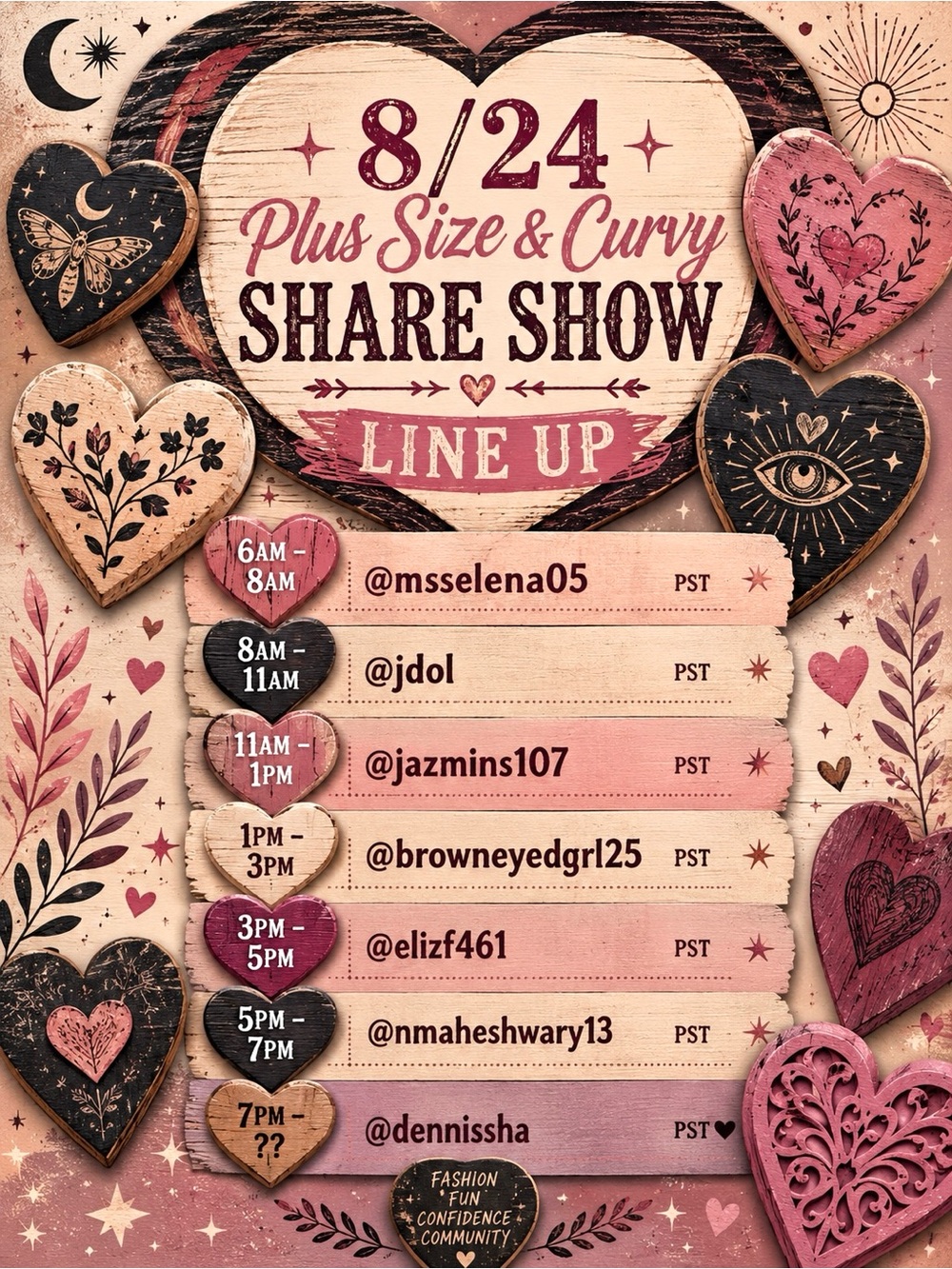 Plus Size & Curvy Share Show 🚂 Sign in Flyer 3 hours Slots Available ❤️